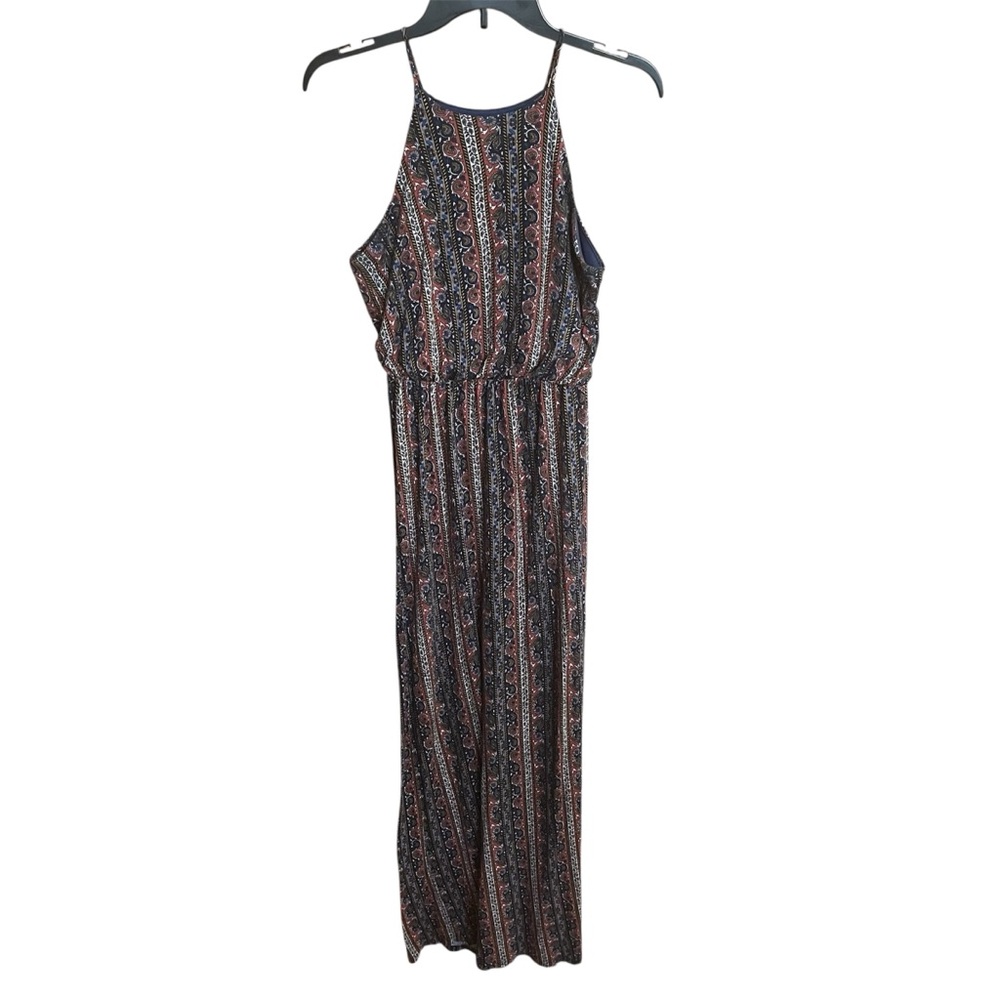 Lush Bohemian Striped Long Maxi Dress size medium